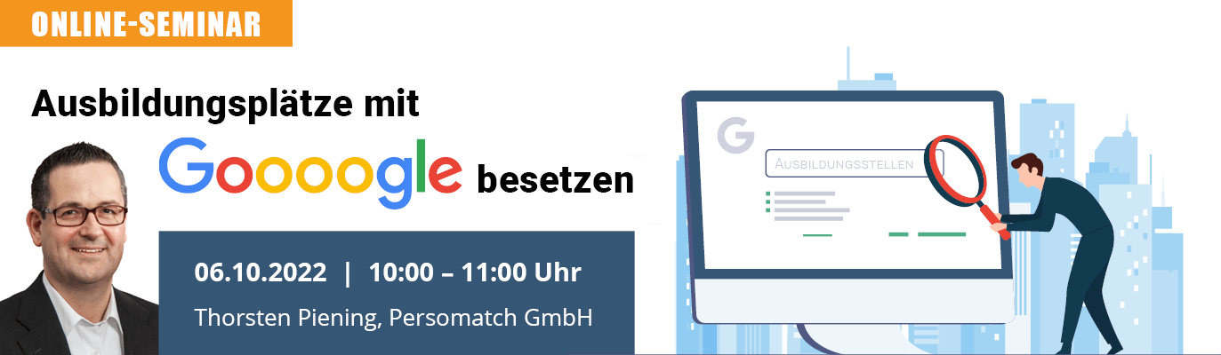 u-form Webinar: Ausbildungsplätze mit Google besetzen - powered by Persomatch