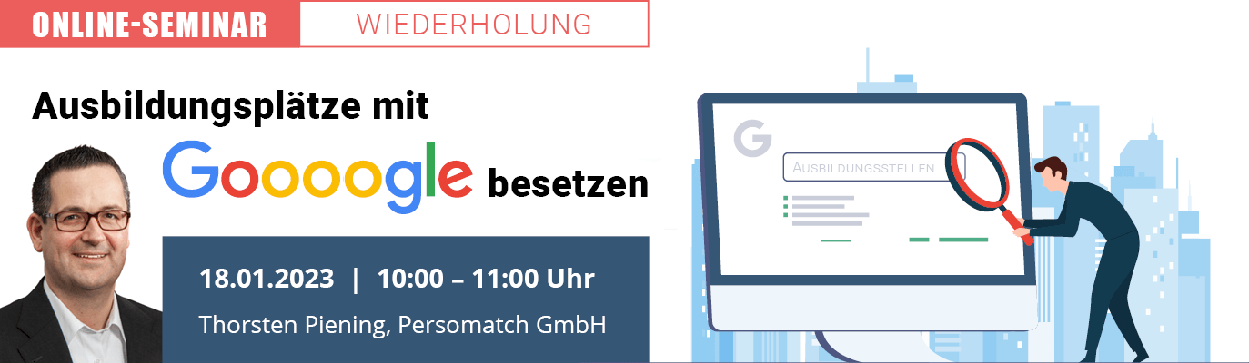 u-form Online-Seminar: Ausbildungsplätze mit Google besetzen (Wiederholungstermin)