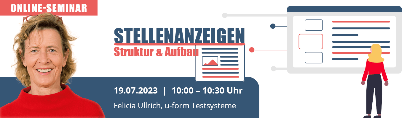 u-form Webinar: Stellenanzeigen - Struktur & Aufbau (19.07.2023)