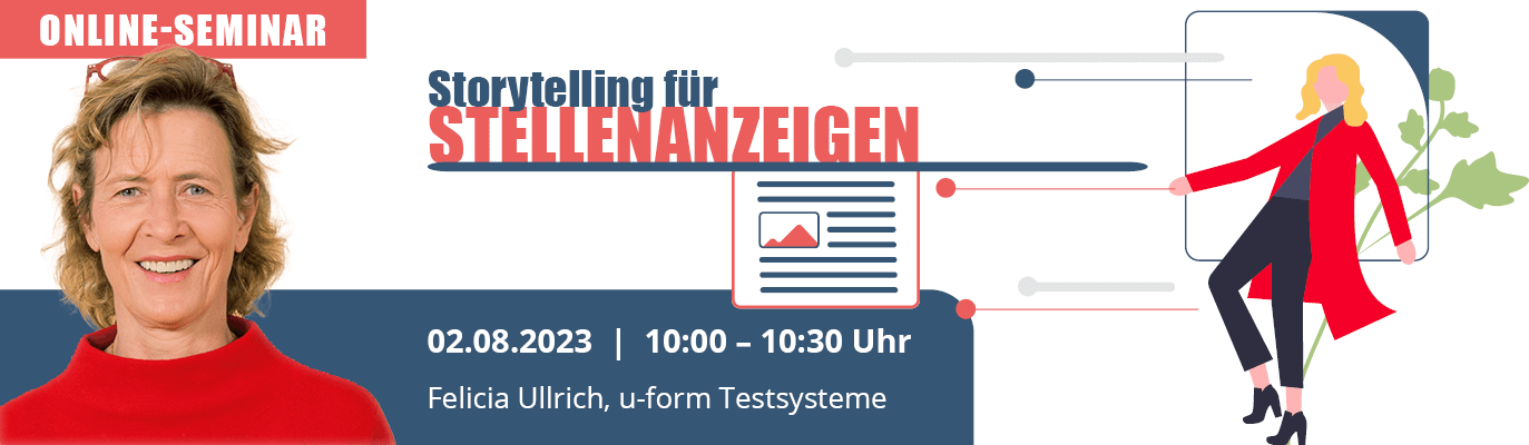 u-form Webinar: Storytelling für Sellenanzeigen (02.08.2023)