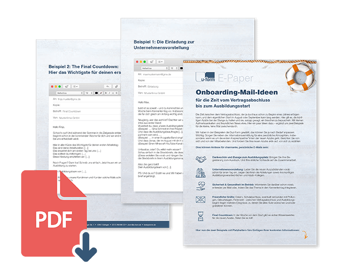 u-form Freebee: Mailvorlagen für perfektes Onboarding