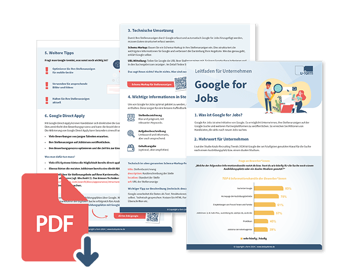 u-form Freebee: Leitfaden für Unternehmen - Google for Jobs