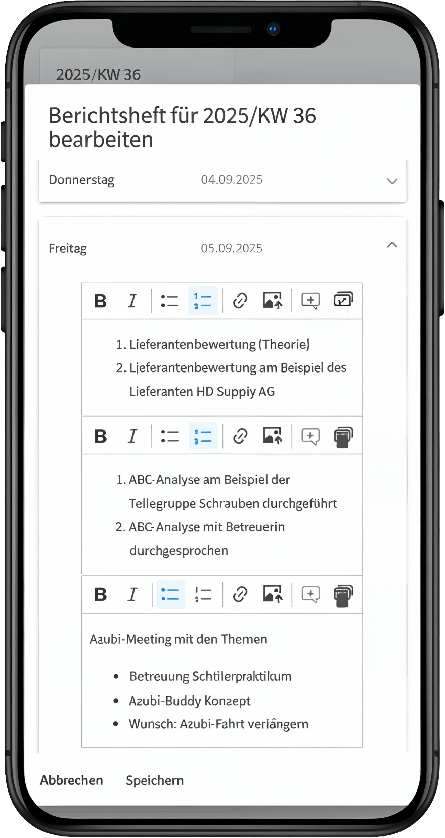 u-form Azubi-Navigator - Azubi Dashboard - Mockup