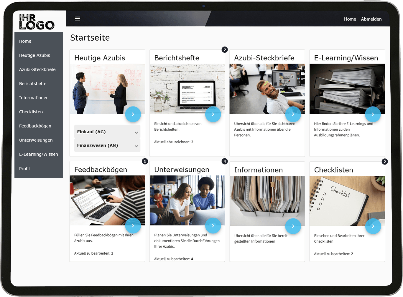 u-form Azubi-Navigator - Info Portal - Mockup