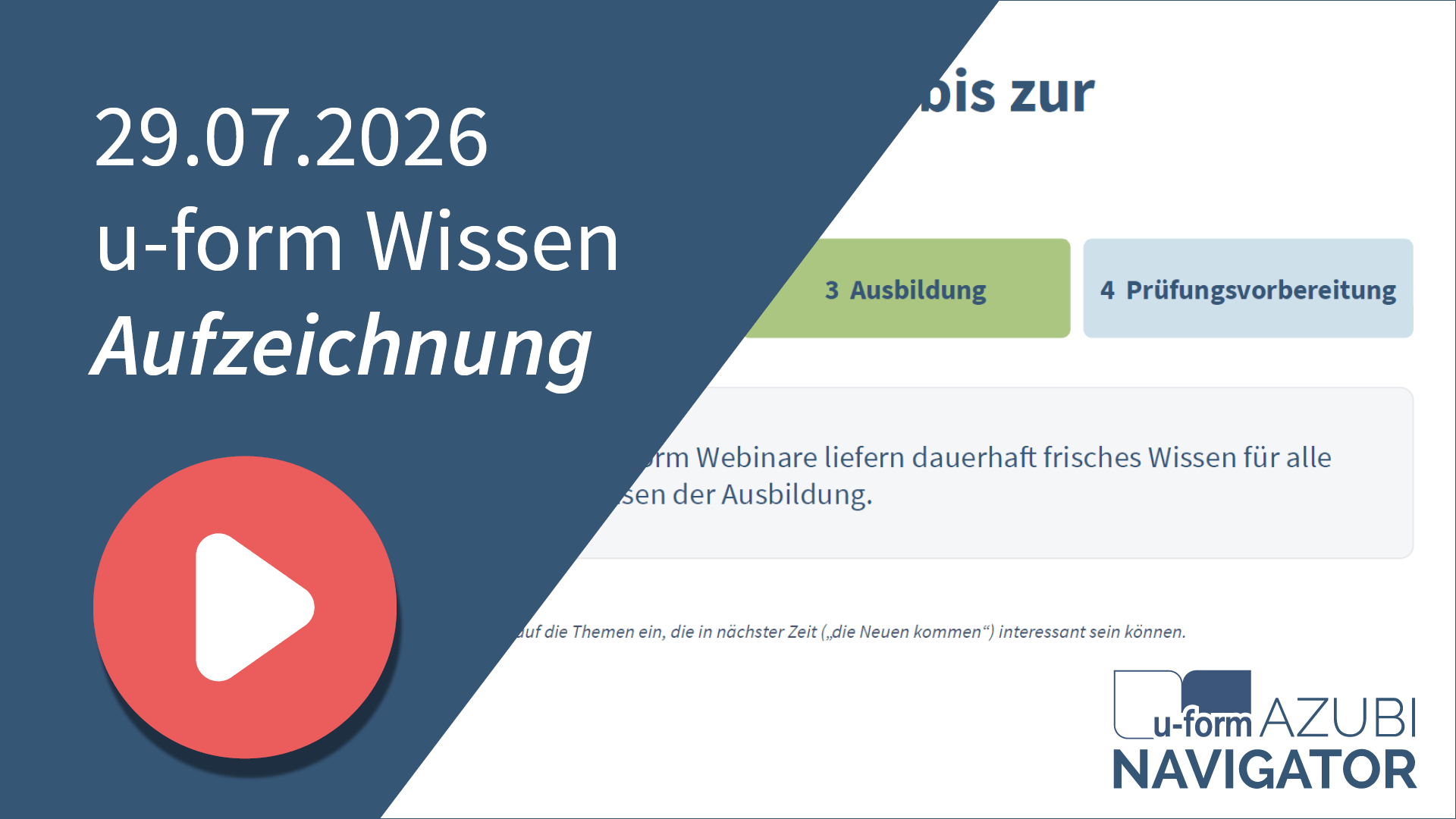 A-Navi Community 29.07.2026 - u-form Wissen - Webinaraufzeichnung